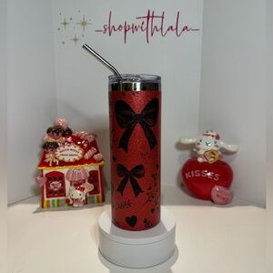 Bows Glitter Tumbler